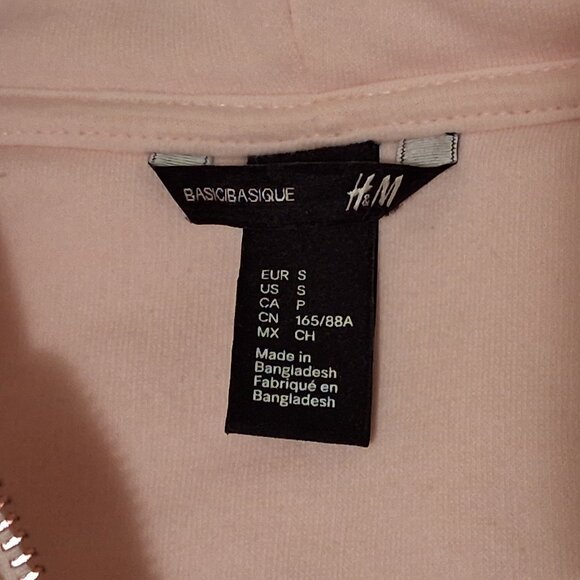 Women's H & M Pink Zip Up Hoodie, with Copper Details, Small - Picture 3 of 12